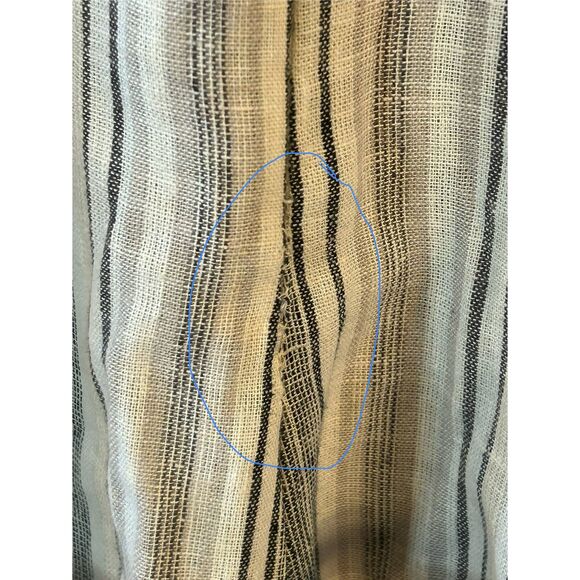 Beach Lunch Lounge Striped Linen Blend Romper Size Small (5226) Read - Picture 3 of 9
